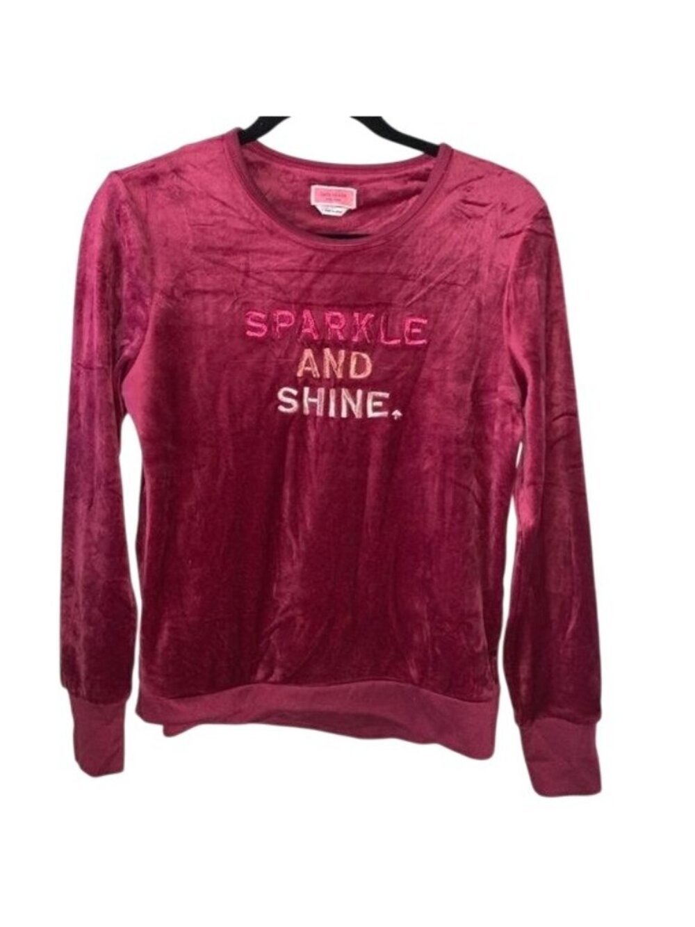 Kate Spade Sparkle And Shine Velour Sweatshirt S